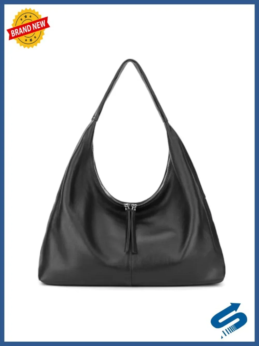 Ultra Soft Leather Slouchy Hobo Bag, Large Tote Shoulder Purse for Work Travel